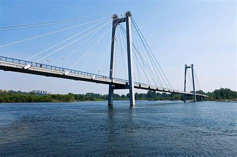 Image: Vantovyjj most, the bridge in Krasnoyarsk, Russia, view from the ...