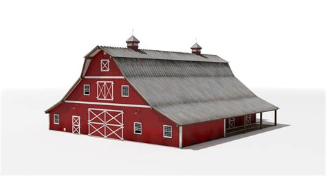 Barn 3D Model - 3DmKits