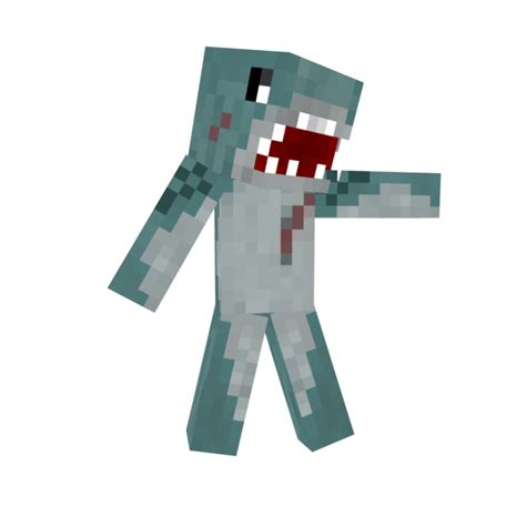 Cyan shark - Requested from Shark Inc Minecraft Skin