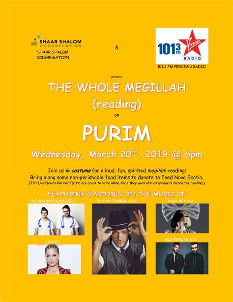 Megillah Reading for Purim - Shaar Shalom Synagogue