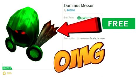 HOW TO GET A FREE ROBLOX DOMINUS HAT?! - YouTube