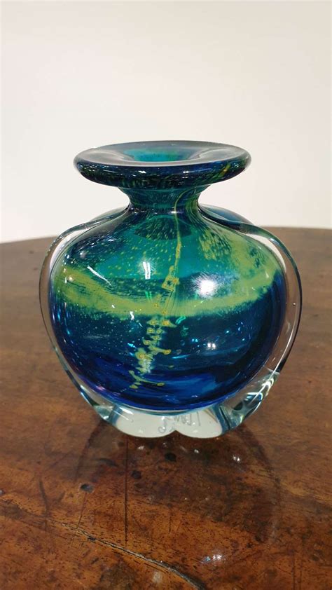 Small Mdina Glass ‘Side Stripe’ Vase