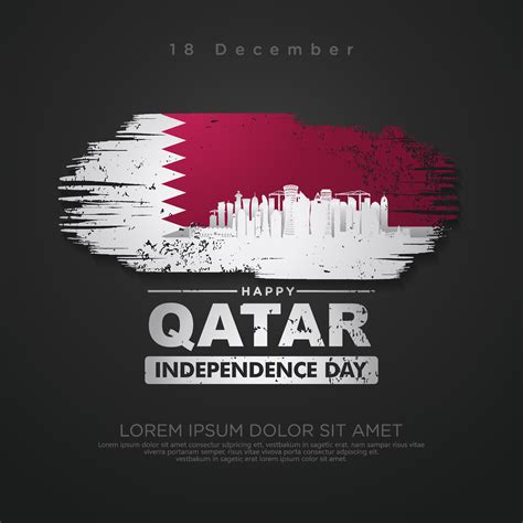 Qatar independence day greeting card 33234698 Vector Art at Vecteezy