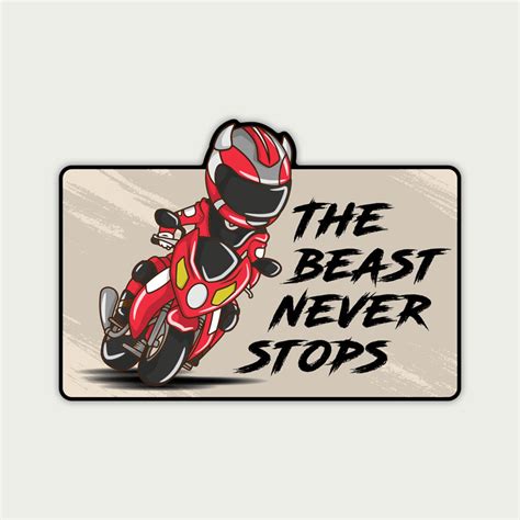 Buy The beast never stops - Sticker bike tank stickers - TheMisfit.World