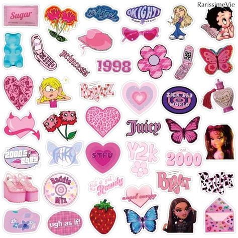 Y2k Laptop Stickers Pack - Etsy