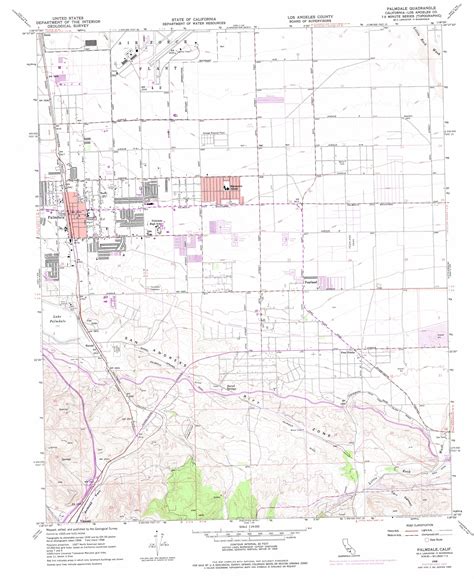 Palmdale topographic map, CA - USGS Topo Quad 34118e1