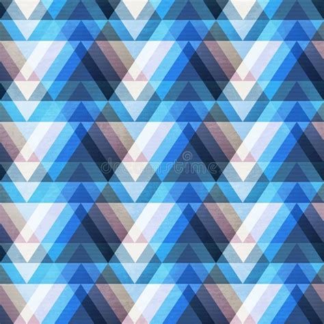 Blue Triangle Seamless Pattern Stock Vector - Illustration of geometry ...