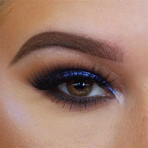 Flower cosmetics poison Blue glitter eyeshadow eyeliner eye makeup ...