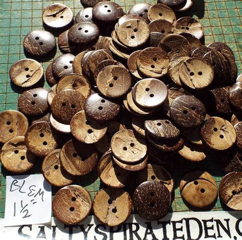 50 Large Coconut Shell Buttons 1 1/2 Buttons Blems - Etsy