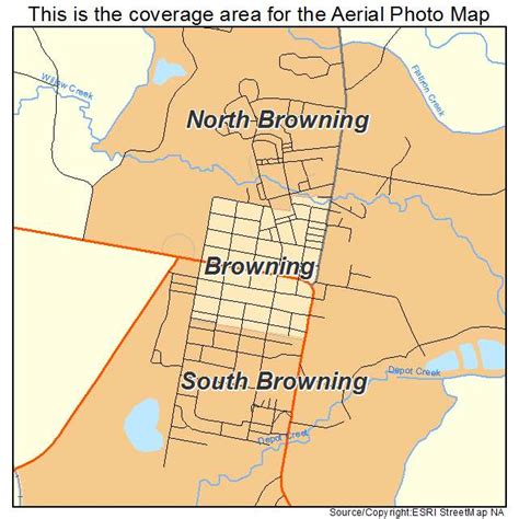 Aerial Photography Map of Browning, MT Montana