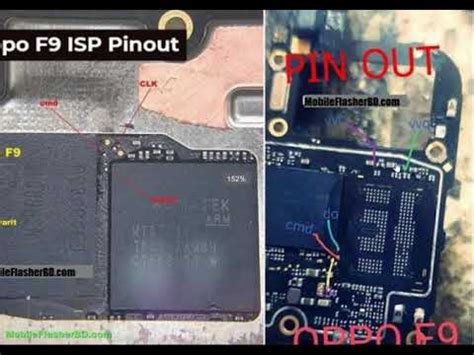 Oppo F9 ISP Pinout For User Lock Remove EMMC Programming jumper ways by GSM Free Equipment - YouTube