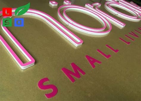 Pink Flex Signage Neon Letter Signs With Clear Backing For Company Wall Custom Neon Sign