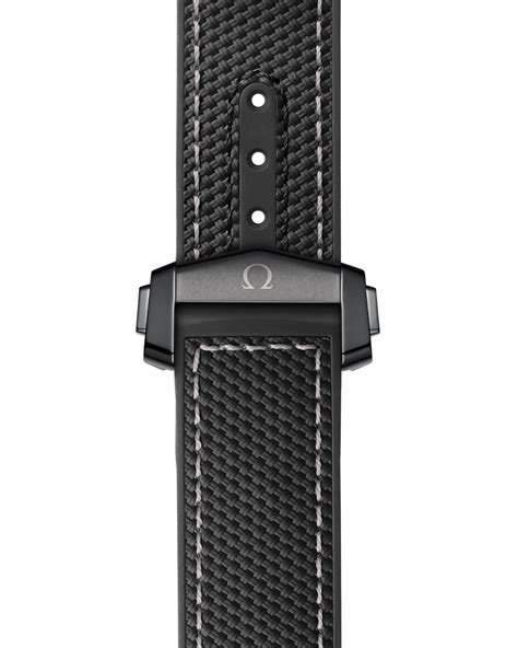 Watch Straps Seamaster Planet Ocean 600M black rubber strap with ...