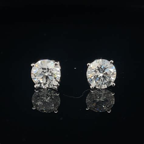 3.01ct 14K White Gold Lab Grown Diamond Earrings - Diamond Jewelry ...