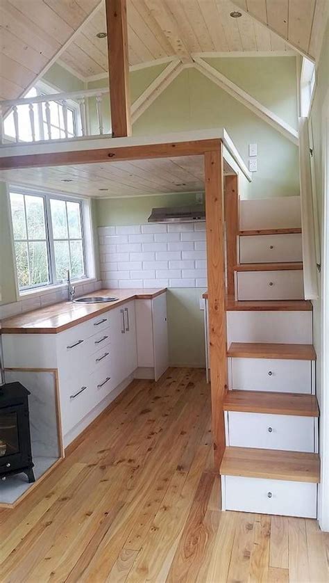 Nice 52 Newest Small Loft Stair Ideas For Tiny House. More at https://decoratrend.com/2019/01/29 ...