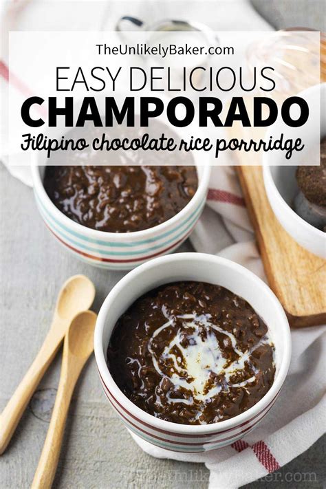 Champorado Recipe (Filipino Chocolate Rice Porridge) - The Unlikely Baker