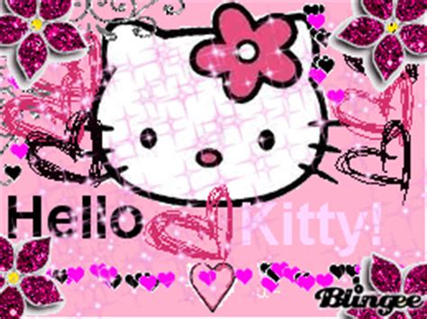 Pink Glitter Hello Kitty Picture #131570029 | Blingee.com