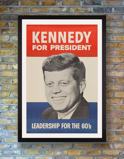 John F. Kennedy Original Vintage Presidential Campaign Poster, 1960 at ...