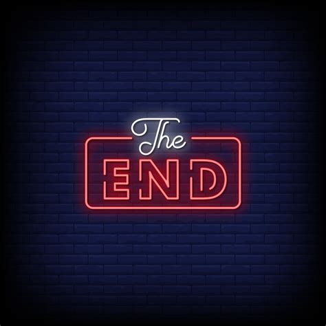 The End Neon Signs Style Text Vector 2262947 Vector Art at Vecteezy