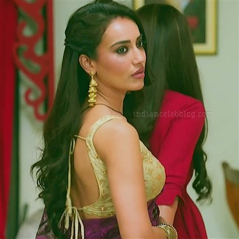 Surbhi jyoti sexy backless sleeveless saree show Naagin 3 Caps – Indian ...