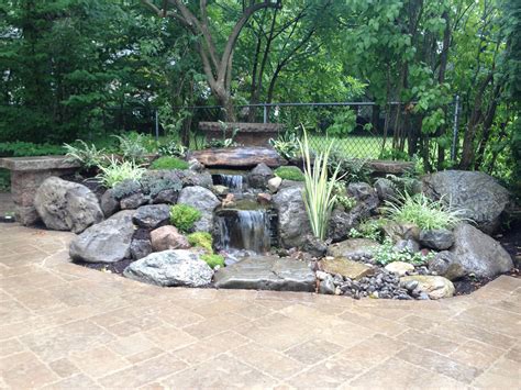 Pondless Waterfalls Water Feature, Landscape Design with Paver Patio ...