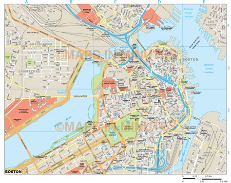 boston usa city map