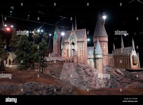 A model of Hogwarts castle from the Harry Potter film series is ...