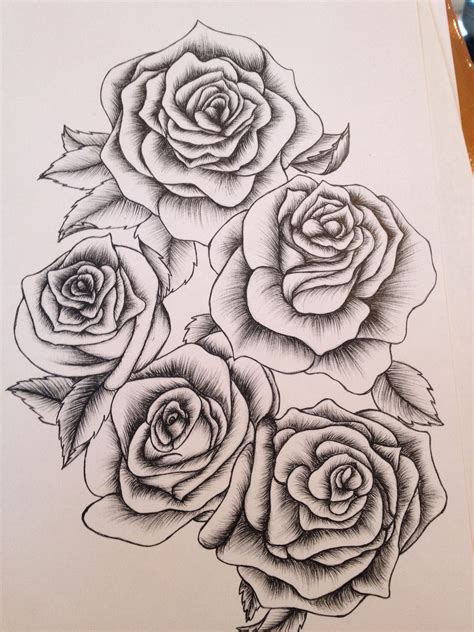 Rose Flower Tattoos Outline