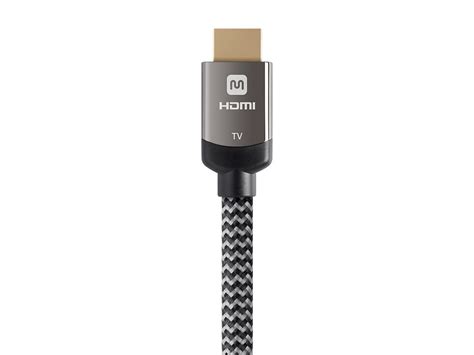 Monoprice 4K High Speed HDMI Cable - Braided - 4K@60Hz, 18Gbps, HDR, CL3 In-Wall Rated, 50ft ...