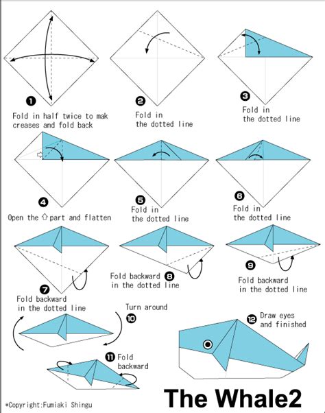 Whale 2 - Easy Origami instructions For Kids