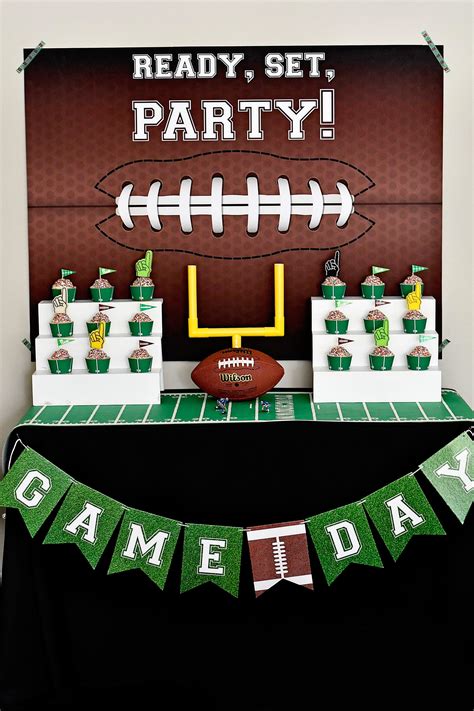 Football Party Backdrop Background Cake Table 36x48 Instant - Etsy