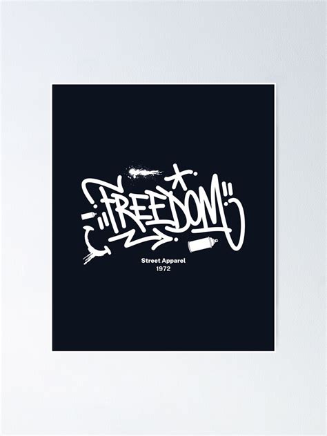 "Freedom Graffiti | Graffiti Mural Art and Street Art " Poster for Sale ...