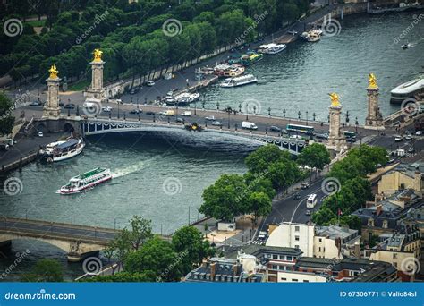 Panoramic view of Paris editorial photo. Image of river - 67306771