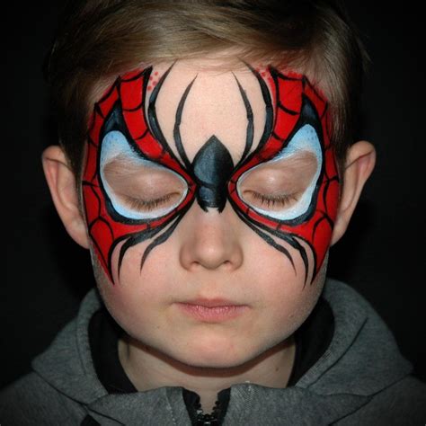 Top 50+ imagen spiderman face paint - Abzlocal.mx