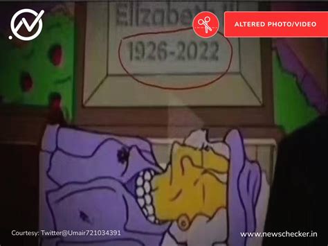 No, The Simpsons Did Not Predict Queen Elizabeth II’s Death - Newschecker