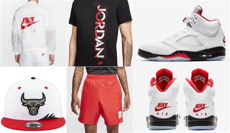 Air Jordan 5 Fire Red Outfit match | SneakerFits.com