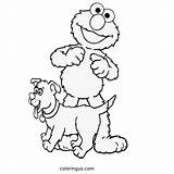 Elmo Happy Birthday sketch template