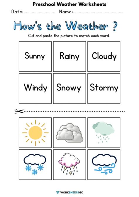 Preschool Weather Worksheets | WorksheetsGO