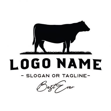 Premium Vector | Vintage Cattle / Beef logo design inspiration vector | Logo design inspiration ...