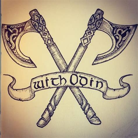 Viking battle axe tattoo - brokertews