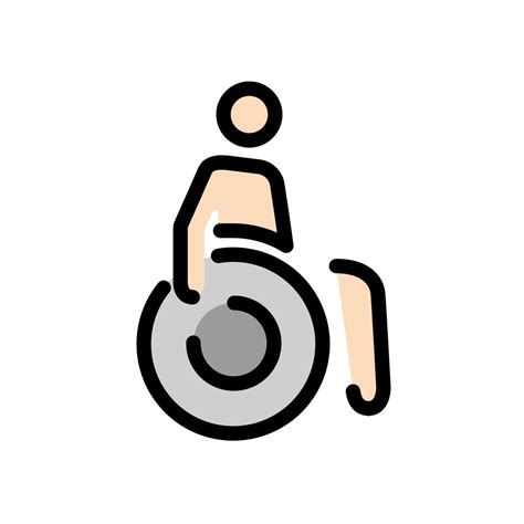 🧑🏻‍🦽 Person In Manual Wheelchair: Light Skin Tone Emoji