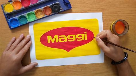 How to draw the Maggi logo - YouTube