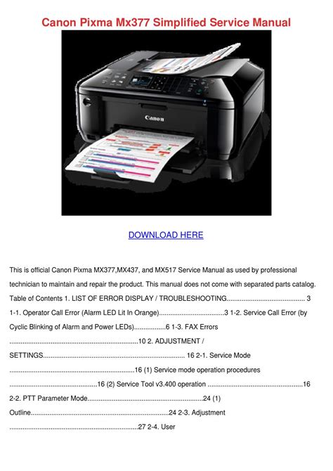 Canon Printer Mx472 Manual