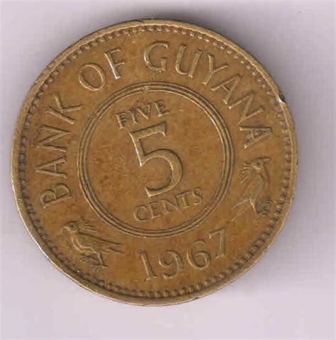 Guyana - 5 cents 1967 vf coin - KB Coins & Currencies