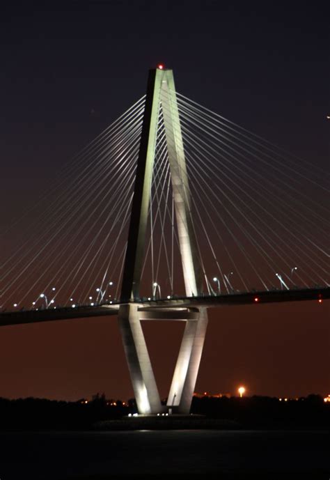 Ravenel Bridge | Night Lights | Bridge, George washington bridge ...