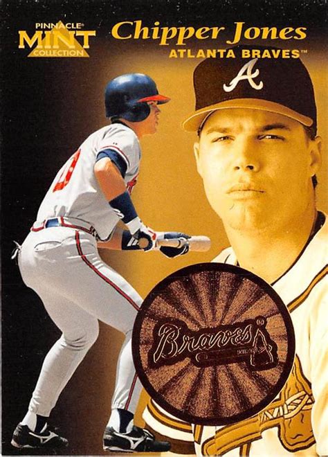 Chipper Jones baseball card (Atlanta Braves) 1997 Pinnacle #9 Mint ...