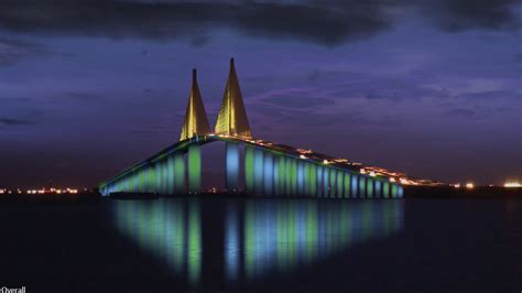 How the Sunshine Skyway will look with new $15M LED lights - Tampa Bay ...