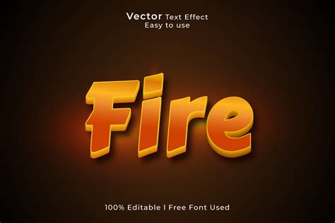 Fire Text Effect - 3D Editable Text Graphic by Designer Amin · Creative ...