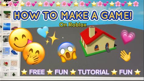 How To Make A Roblox Game! | Tutorial | FREE and Helpful! | ⭐️🌸🩵 - YouTube