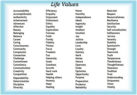 Values | Life values, Personal core values, Moral values